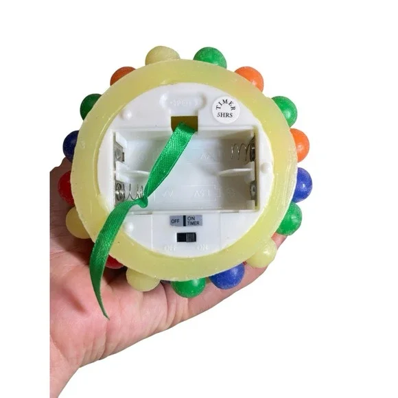 Vintage Gumdrop Candy Christmas Tree Light Up 8.75‎ Inch Colorful Tested Festive